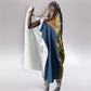 Prince Hall Freemasonry Hooded Blanket Square and Compasses Gold Blue Geometric