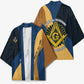 Prince Hall Freemasonry Kimono Square and Compasses Gold Blue Geometric