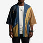 Prince Hall Freemasonry Kimono Square and Compasses Gold Blue Geometric