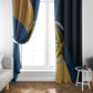 Prince Hall Freemasonry Window Curtain Square and Compasses Gold Blue Geometric