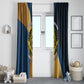 Prince Hall Freemasonry Window Curtain Square and Compasses Gold Blue Geometric