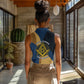 Prince Hall Freemasonry Women Sleeveless Polo Shirt Square and Compasses Gold Blue Geometric