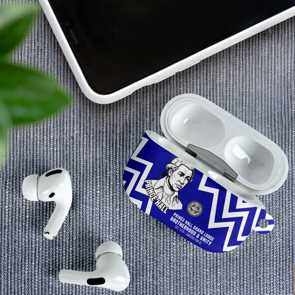 Prince Hall Grand Lodge AirPods Case Founder Portrait Geometric Brotherhood