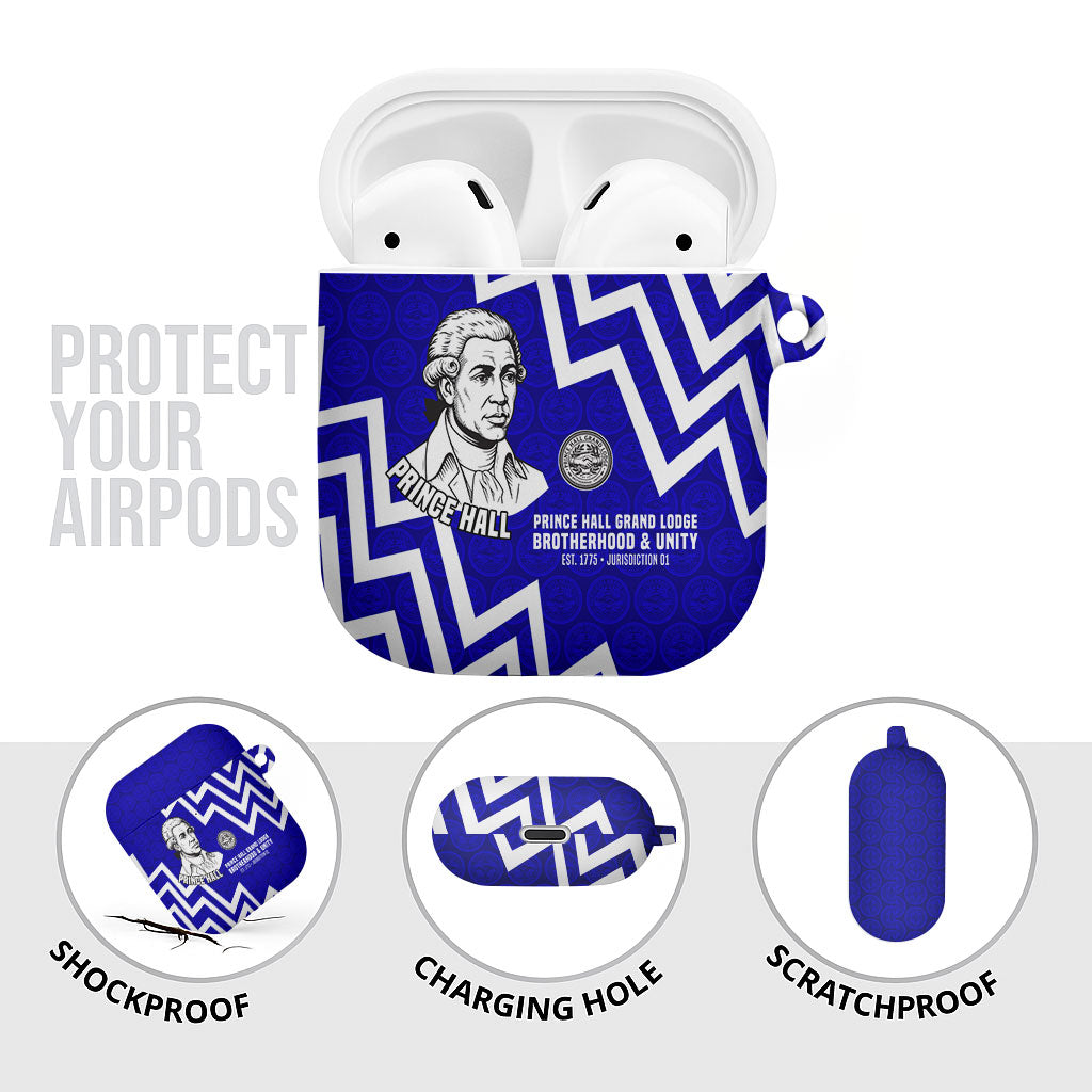 Prince Hall Grand Lodge AirPods Case Founder Portrait Geometric Brotherhood