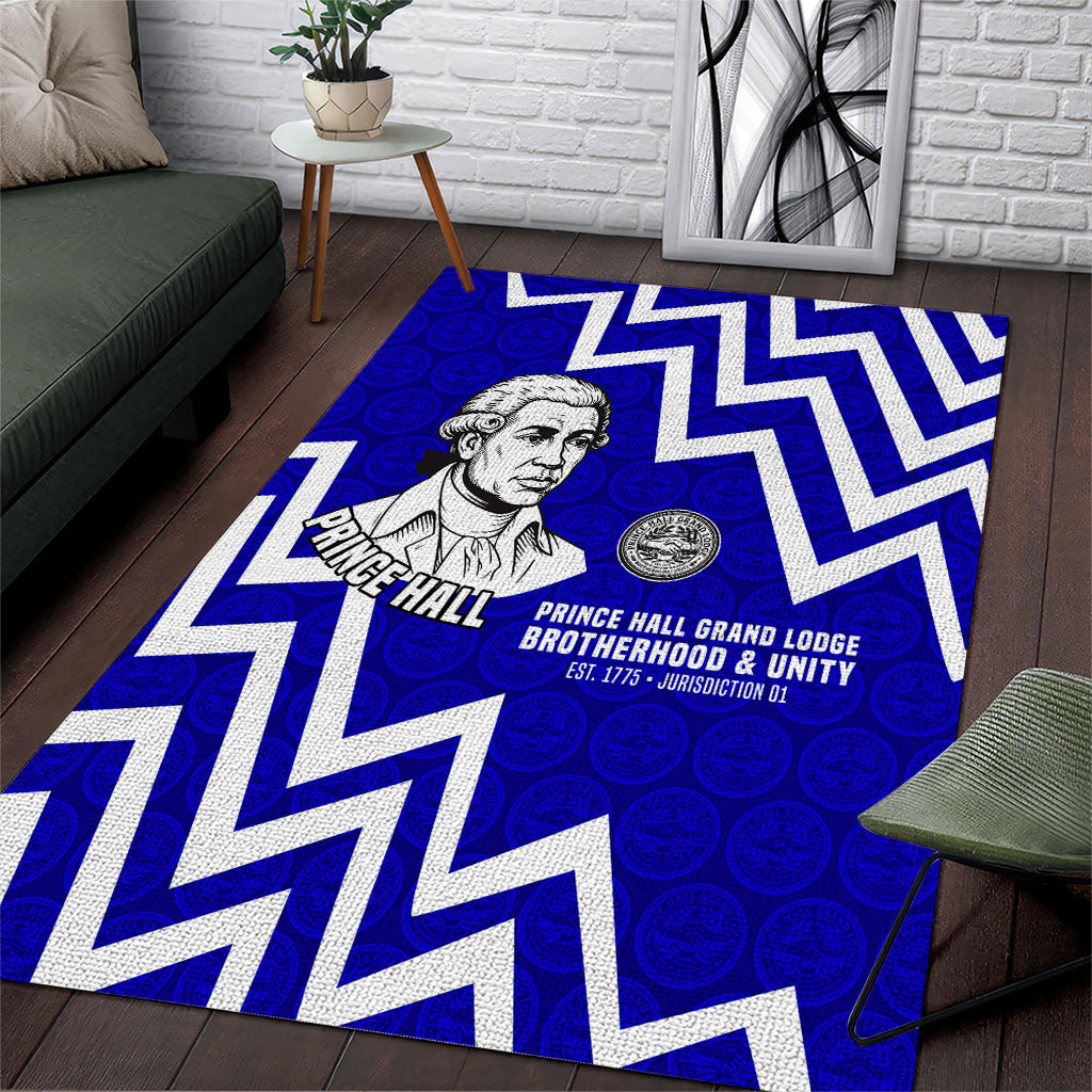 Prince Hall Grand Lodge Area Rug Founder Portrait Geometric Brotherhood