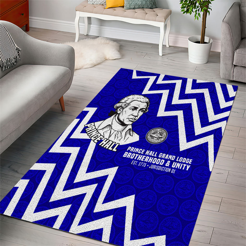 Prince Hall Grand Lodge Area Rug Founder Portrait Geometric Brotherhood