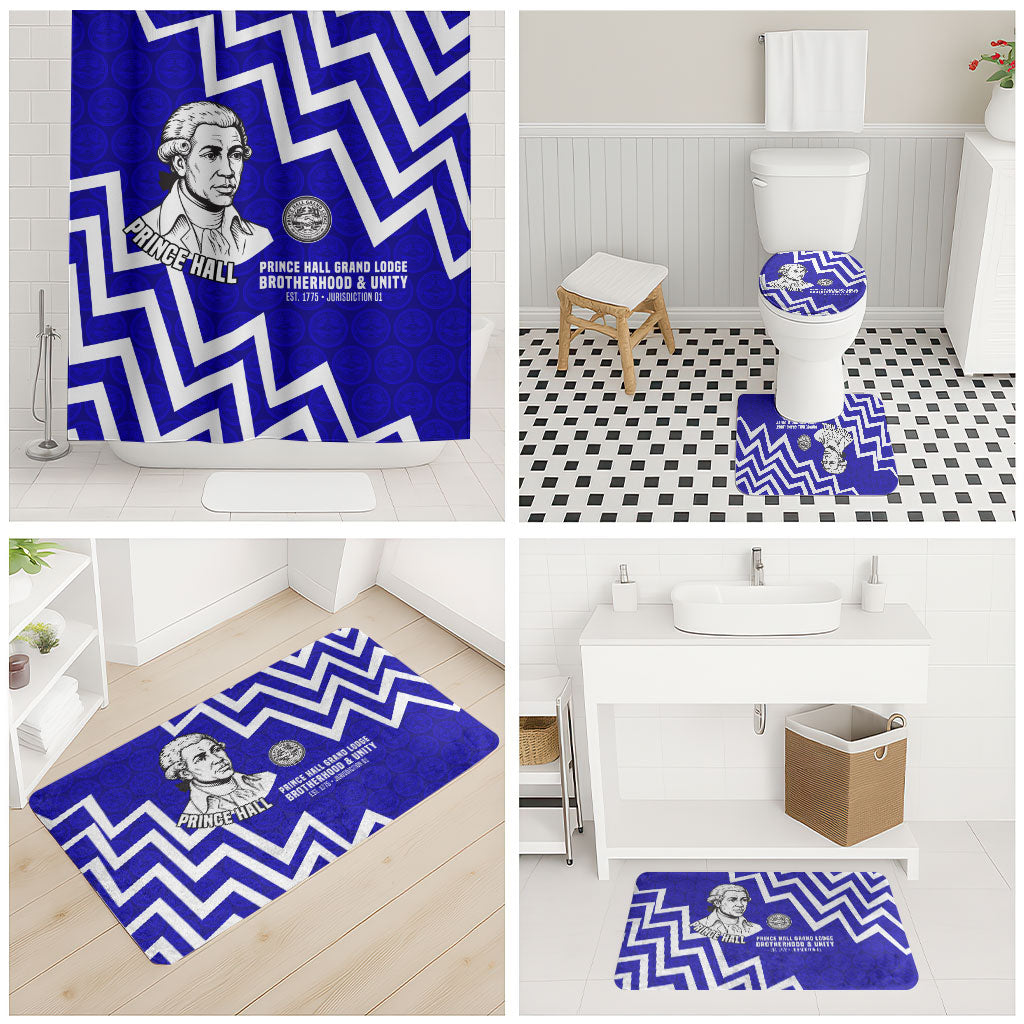 Prince Hall Grand Lodge Bathroom Set Founder Portrait Geometric Brotherhood