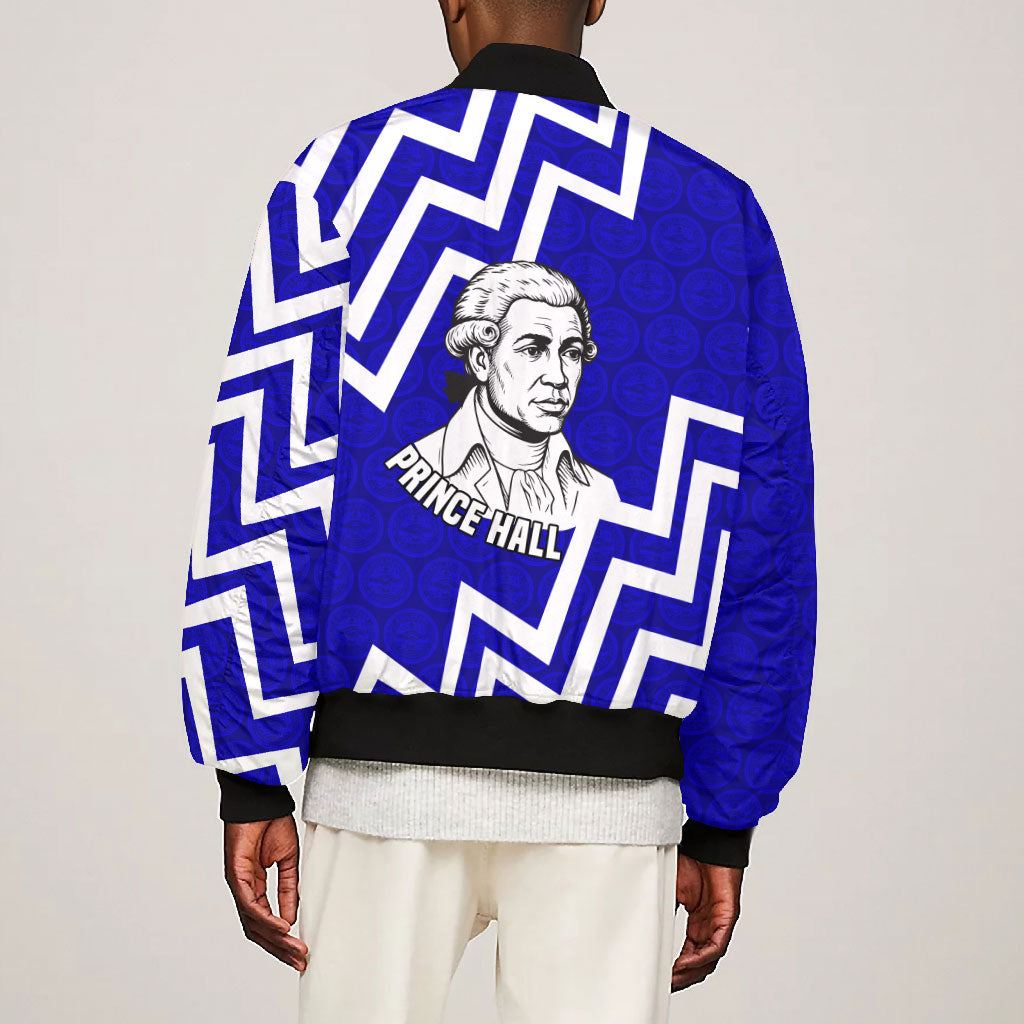 Prince Hall Grand Lodge Bomber Jacket Founder Portrait Geometric Brotherhood