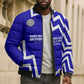 Prince Hall Grand Lodge Bomber Puffer Jacket Founder Portrait Geometric Brotherhood
