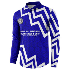 Prince Hall Grand Lodge Button Sweatshirt Founder Portrait Geometric Brotherhood