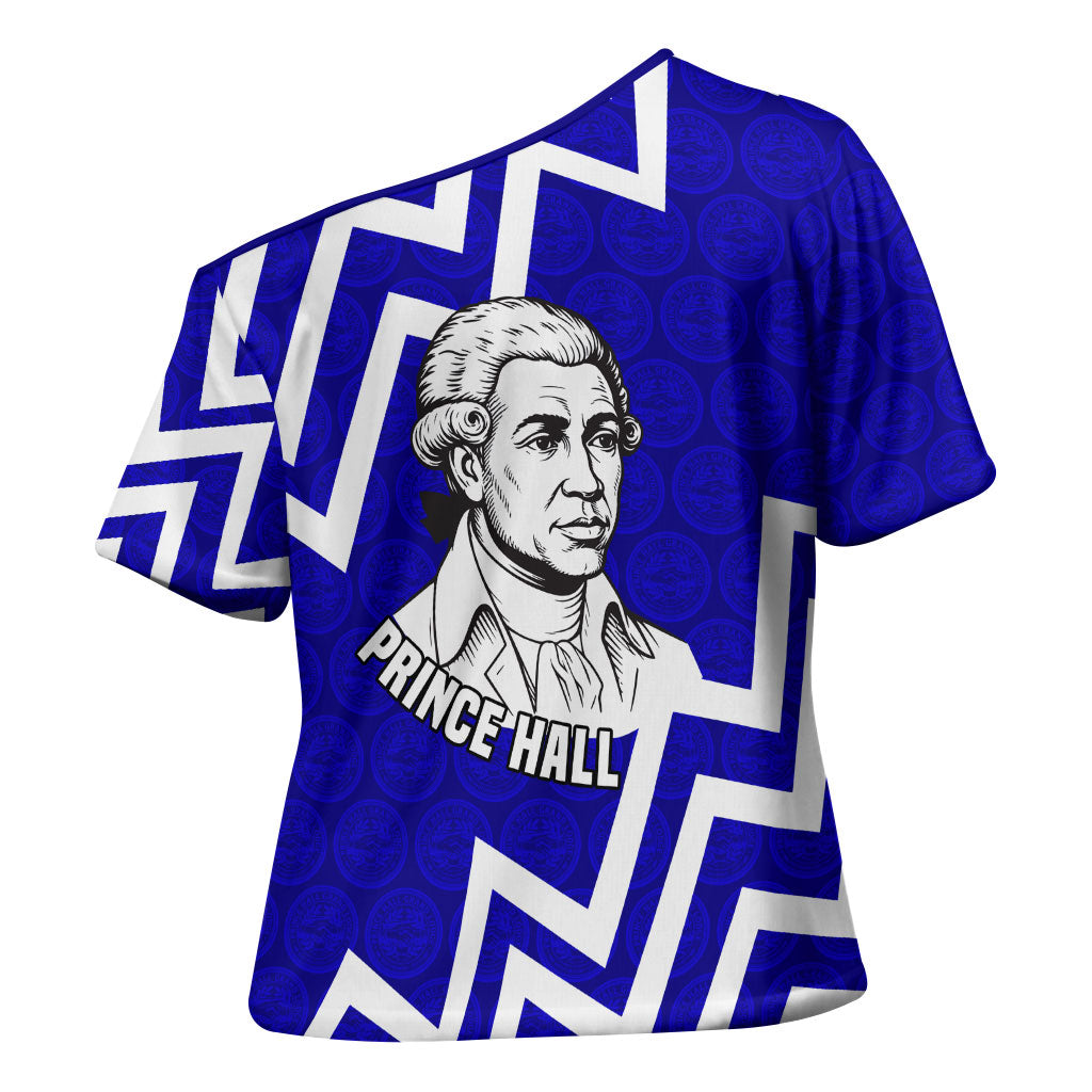 Prince Hall Grand Lodge Cross Shoulder Shirt Founder Portrait Geometric Brotherhood