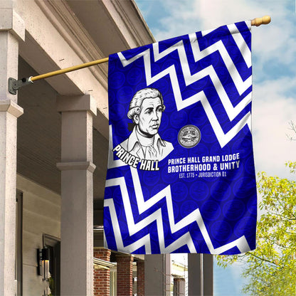 Prince Hall Grand Lodge Garden Flag Founder Portrait Geometric Brotherhood