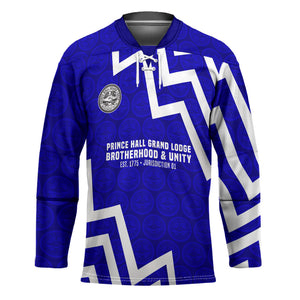 Prince Hall Grand Lodge Hockey Jersey Founder Portrait Geometric Brotherhood