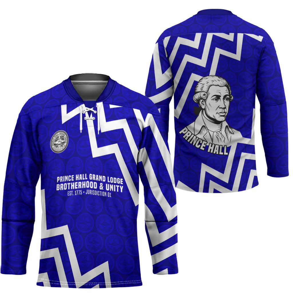 Prince Hall Grand Lodge Hockey Jersey Founder Portrait Geometric Brotherhood