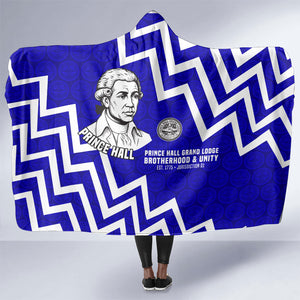 Prince Hall Grand Lodge Hooded Blanket Founder Portrait Geometric Brotherhood