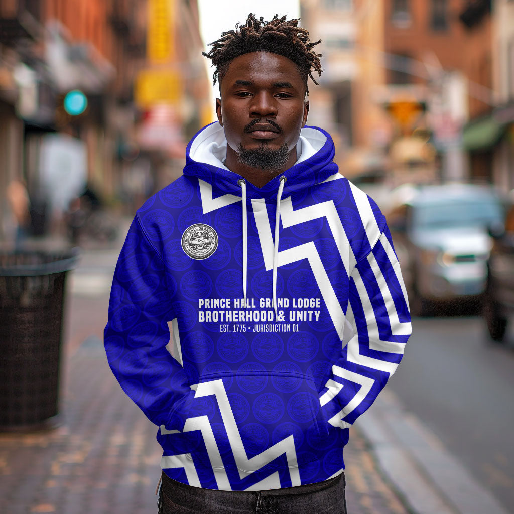 Prince Hall Grand Lodge Hoodie Founder Portrait Geometric Brotherhood