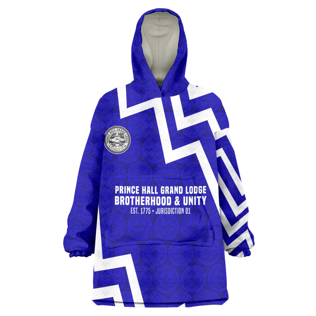 Prince Hall Grand Lodge Kid Wearable Blanket Hoodie Founder Portrait Geometric Brotherhood