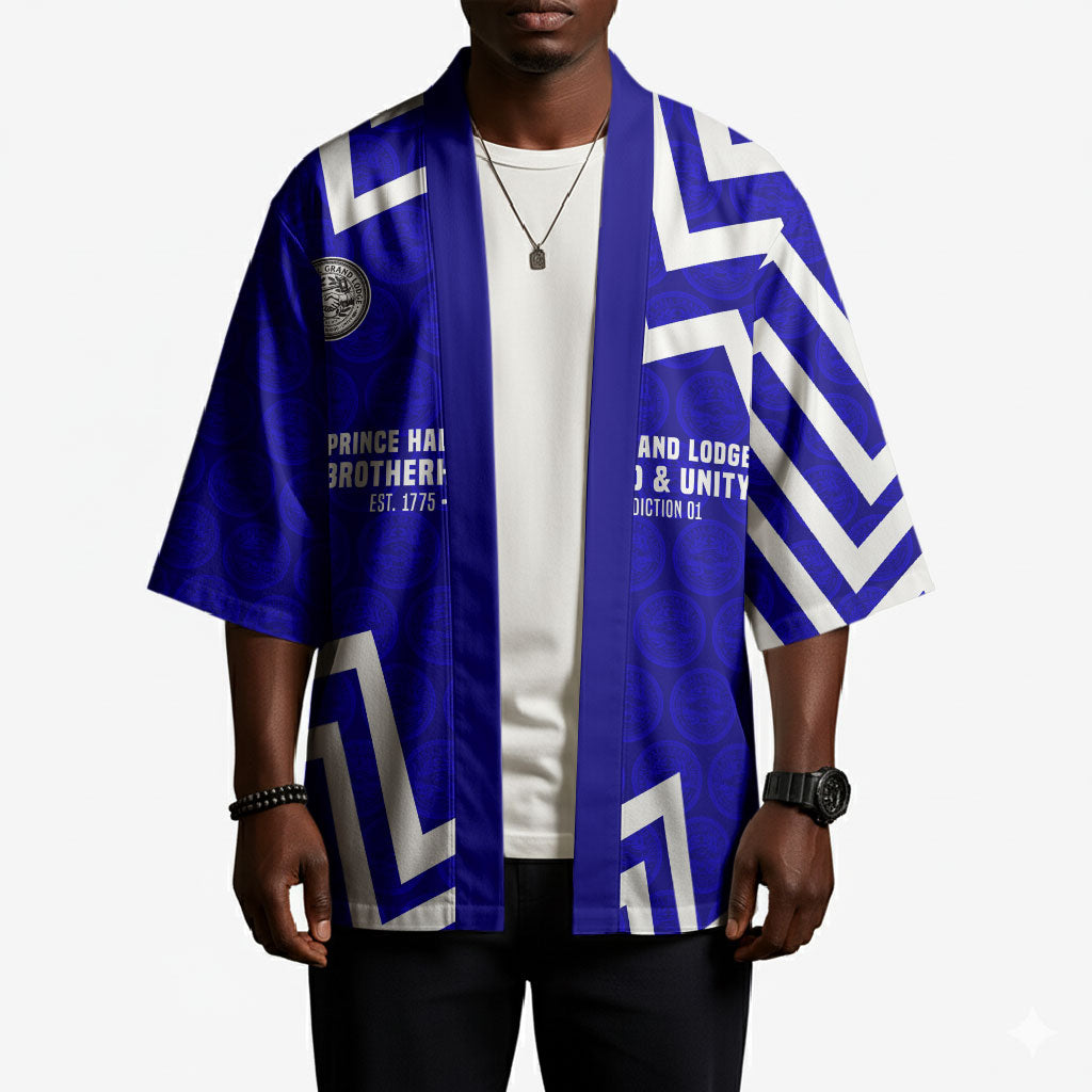 Prince Hall Grand Lodge Kimono Founder Portrait Geometric Brotherhood