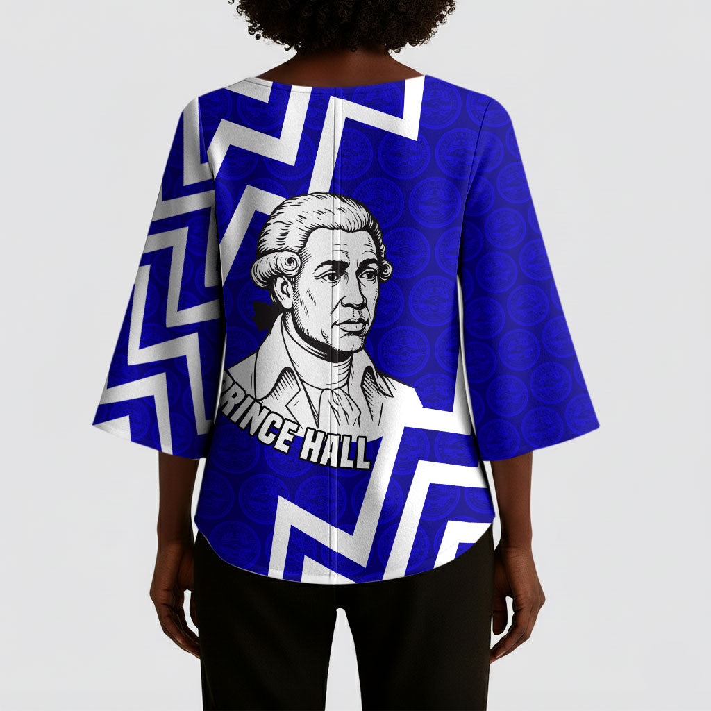 Prince Hall Grand Lodge Kimono Sleeve Blouse Founder Portrait Geometric Brotherhood