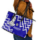 Prince Hall Grand Lodge Leather Tote Bag Founder Portrait Geometric Brotherhood