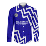 Prince Hall Grand Lodge Long Sleeve Button Shirt Founder Portrait Geometric Brotherhood