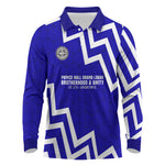 Prince Hall Grand Lodge Long Sleeve Polo Shirt Founder Portrait Geometric Brotherhood
