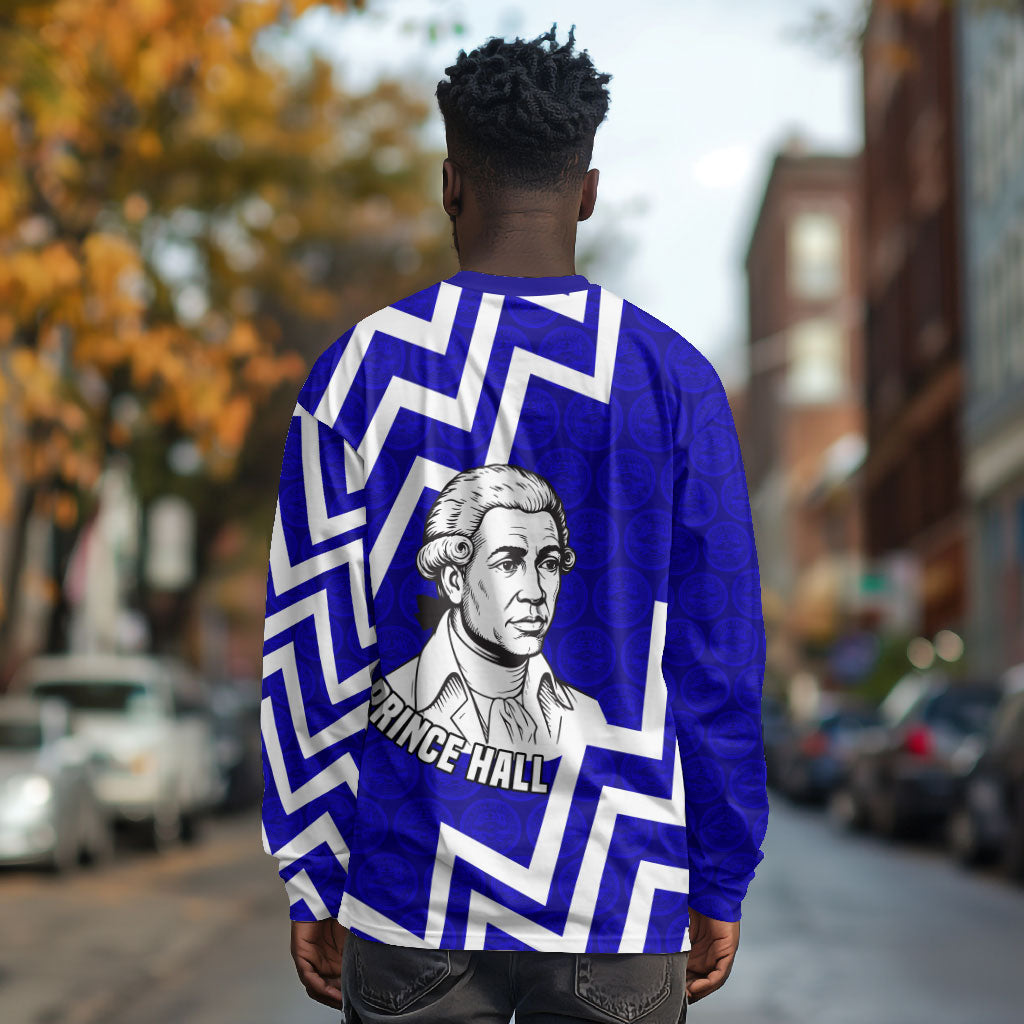 Prince Hall Grand Lodge Long Sleeve Shirt Founder Portrait Geometric Brotherhood
