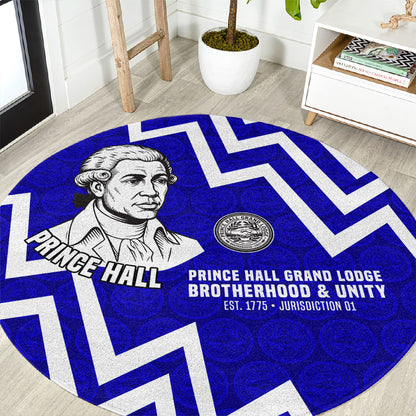 Prince Hall Grand Lodge Round Carpet Founder Portrait Geometric Brotherhood