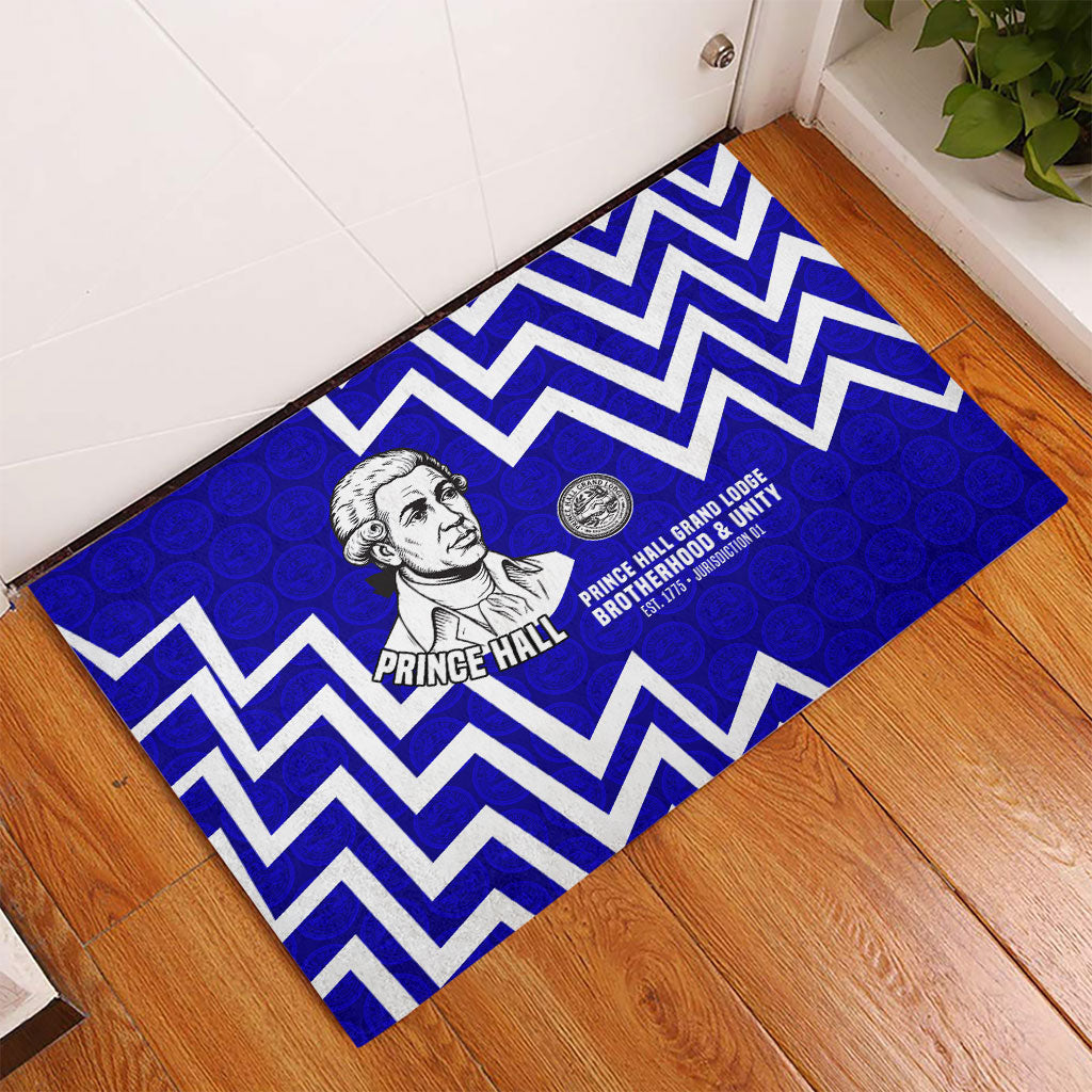 Prince Hall Grand Lodge Rubber Doormat Founder Portrait Geometric Brotherhood