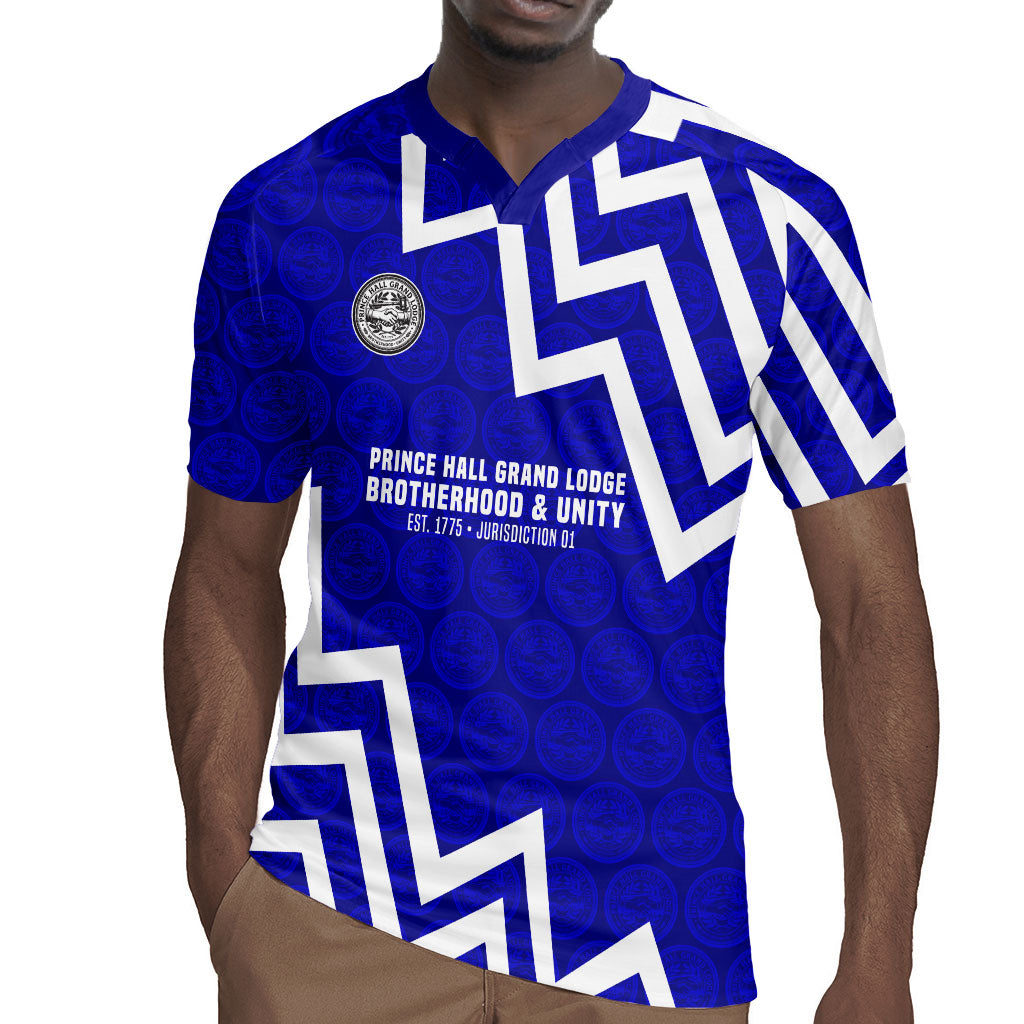 Prince Hall Grand Lodge Rugby Jersey Founder Portrait Geometric Brotherhood