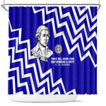 Prince Hall Grand Lodge Shower Curtain Founder Portrait Geometric Brotherhood