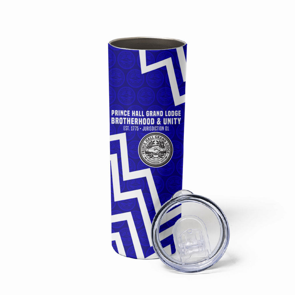 Prince Hall Grand Lodge Skinny Tumbler Founder Portrait Geometric Brotherhood