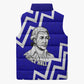 Prince Hall Grand Lodge Sleeveless Puffer Jacket Founder Portrait Geometric Brotherhood