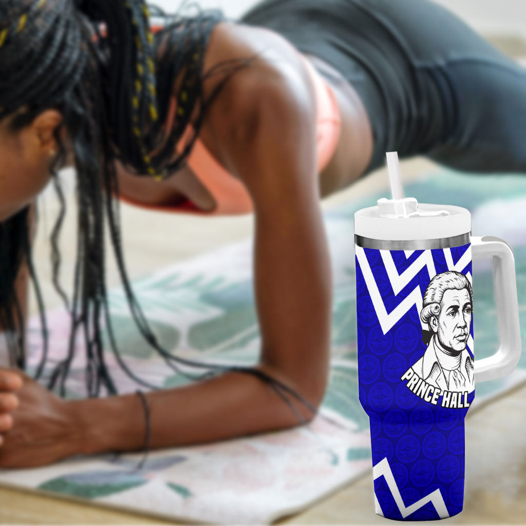 Prince Hall Grand Lodge Tumbler With Handle Founder Portrait Geometric Brotherhood