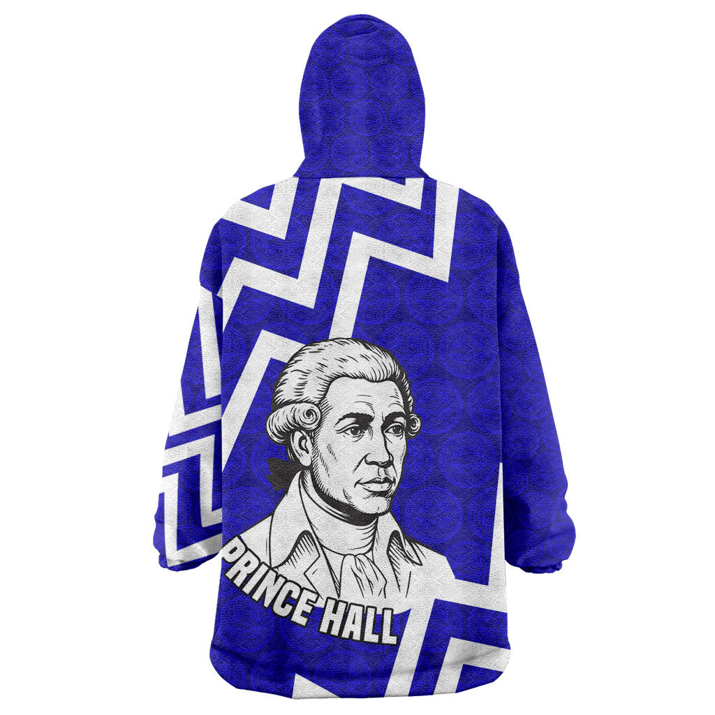 Prince Hall Grand Lodge Wearable Blanket Hoodie Founder Portrait Geometric Brotherhood