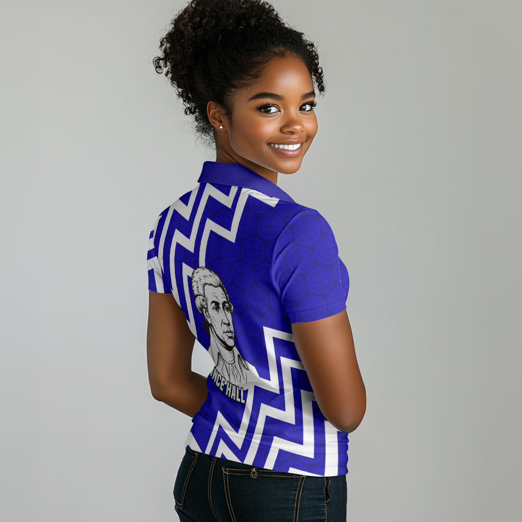 Prince Hall Grand Lodge Women Polo Shirt Founder Portrait Geometric Brotherhood