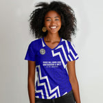 Prince Hall Grand Lodge Women V-Neck T-Shirt Founder Portrait Geometric Brotherhood