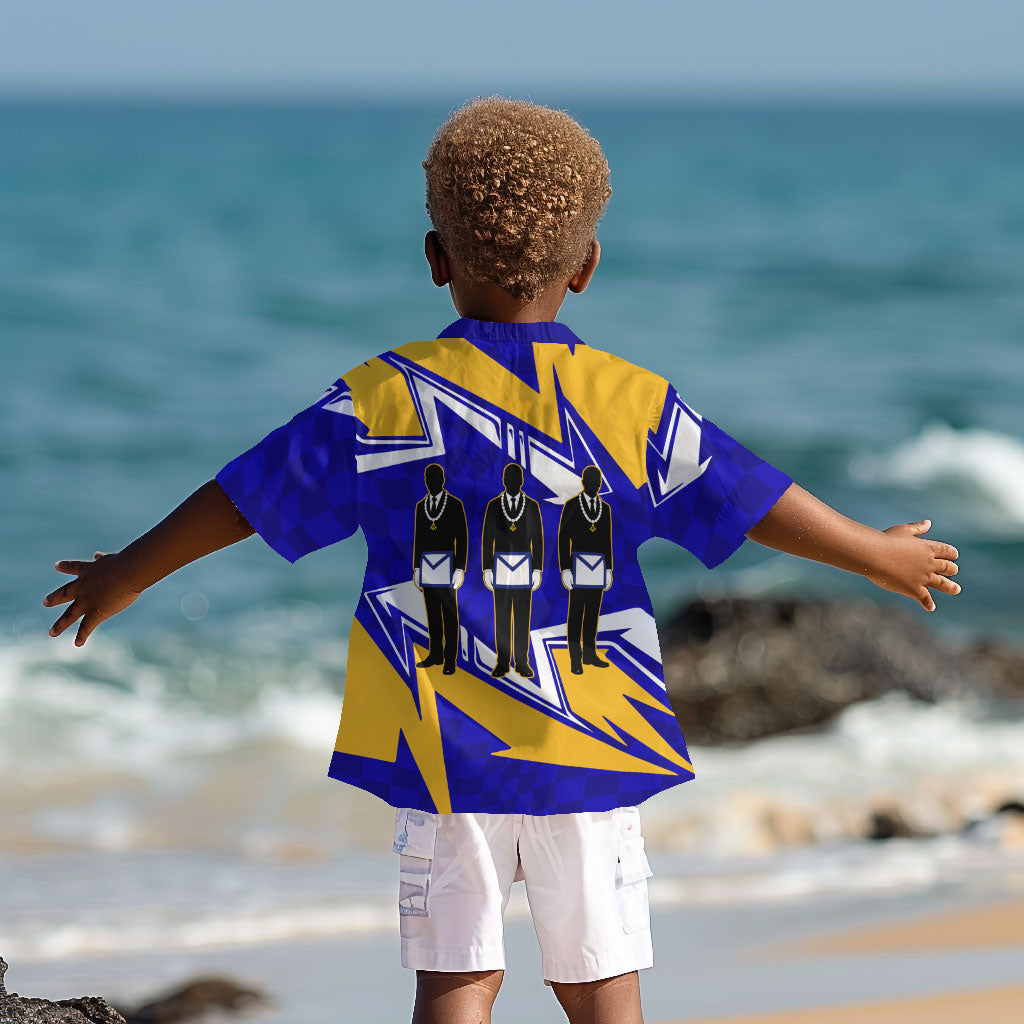 Prince Hall Freemasonry Kid Hawaiian Shirt Square and Compasses Masonic Brothers