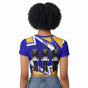 Prince Hall Freemasonry Raglan Cropped T shirt Square and Compasses Masonic Brothers
