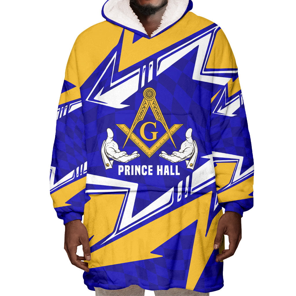 Prince Hall Freemasonry Wearable Blanket Hoodie Square and Compasses Masonic Brothers