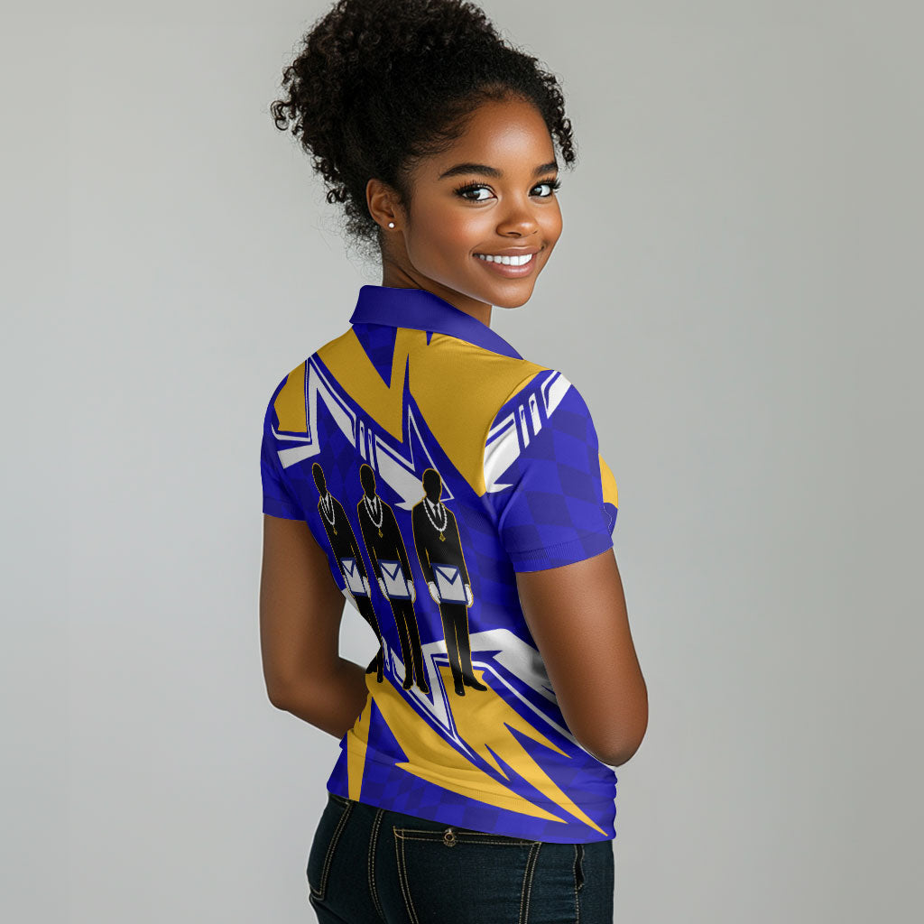Prince Hall Freemasonry Women Polo Shirt Square and Compasses Masonic Brothers