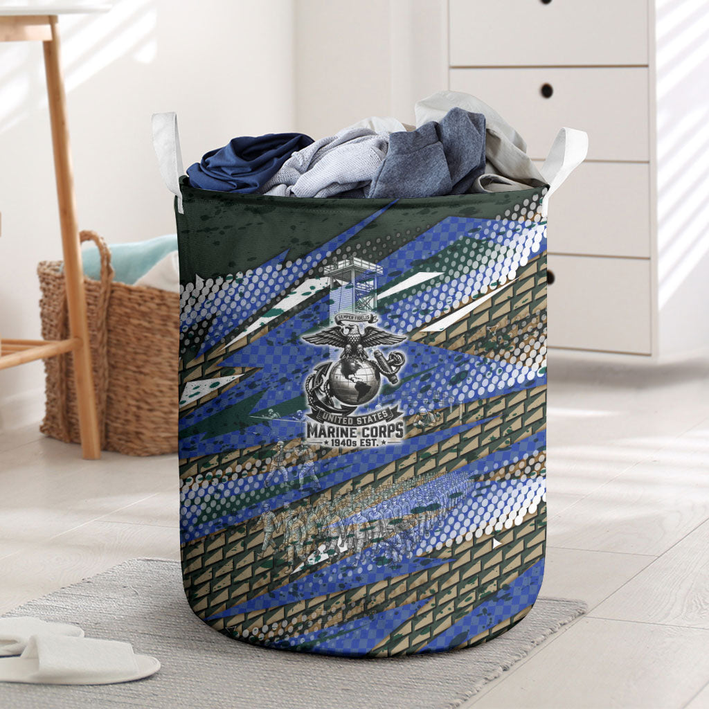 Montford Point Marines 1940s Est Laundry Basket The Right To Fight 20000 Military Camouflage Art