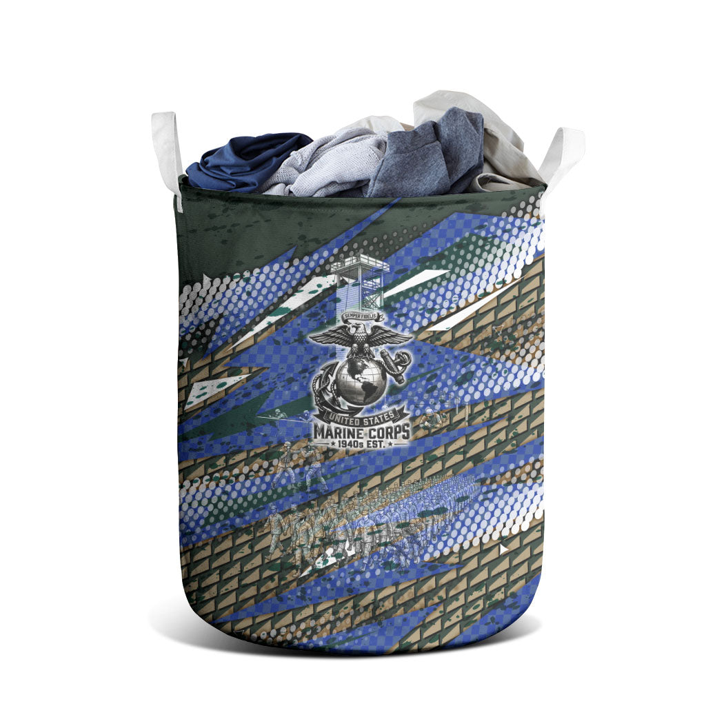 Montford Point Marines 1940s Est Laundry Basket The Right To Fight 20000 Military Camouflage Art