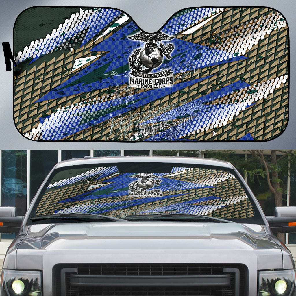 Montford Point Marines 1940s Est Auto Sun Shade The Right To Fight 20000 Military Camouflage Art