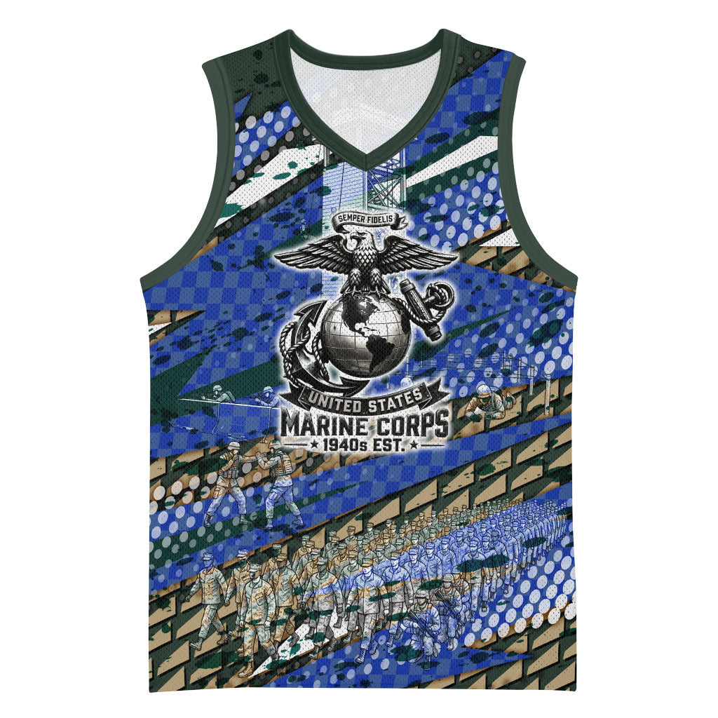 Montford Point Marines 1940s Est Basketball Jersey The Right To Fight 20000 Military Camouflage Art