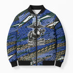 Montford Point Marines 1940s Est Bomber Puffer Jacket The Right To Fight 20000 Military Camouflage Art