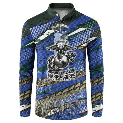 Montford Point Marines 1940s Est Button Sweatshirt The Right To Fight 20000 Military Camouflage Art