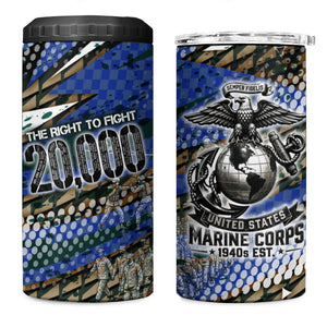 Montford Point Marines 1940s Est 4 in 1 Can Cooler Tumbler The Right To Fight 20000 Military Camouflage Art
