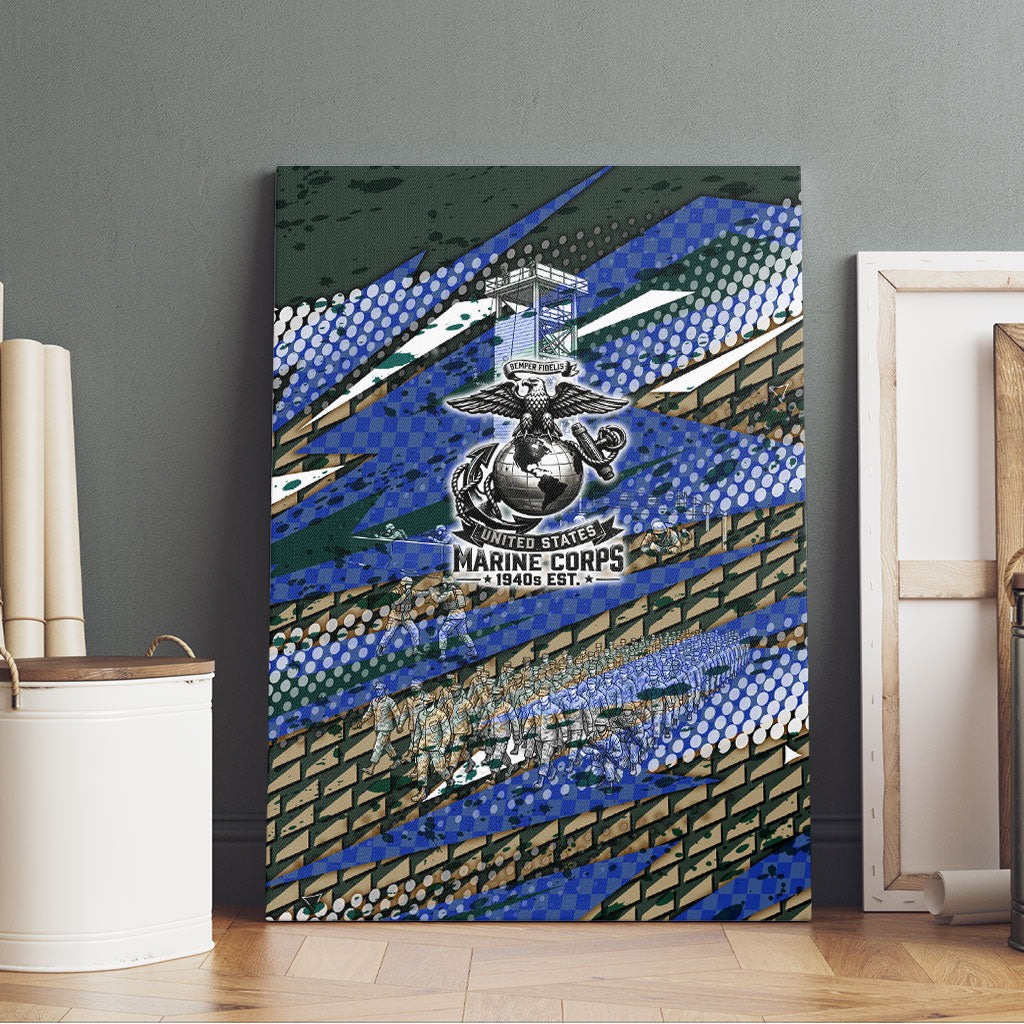 Montford Point Marines 1940s Est Canvas Wall Art The Right To Fight 20000 Military Camouflage Art