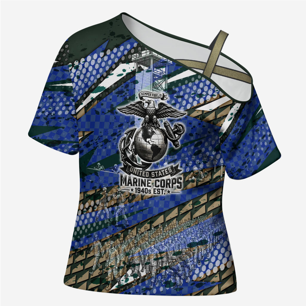 Montford Point Marines 1940s Est Cross Shoulder Shirt The Right To Fight 20000 Military Camouflage Art